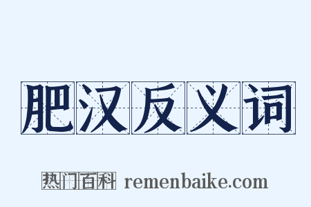 肥汉反义词是什么意思的图片